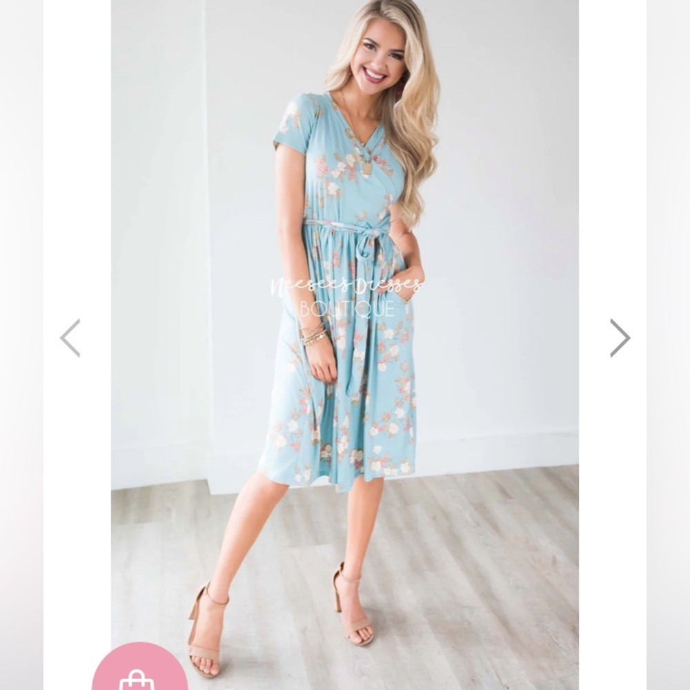 Neesee’s Dresses floral wrap top dress